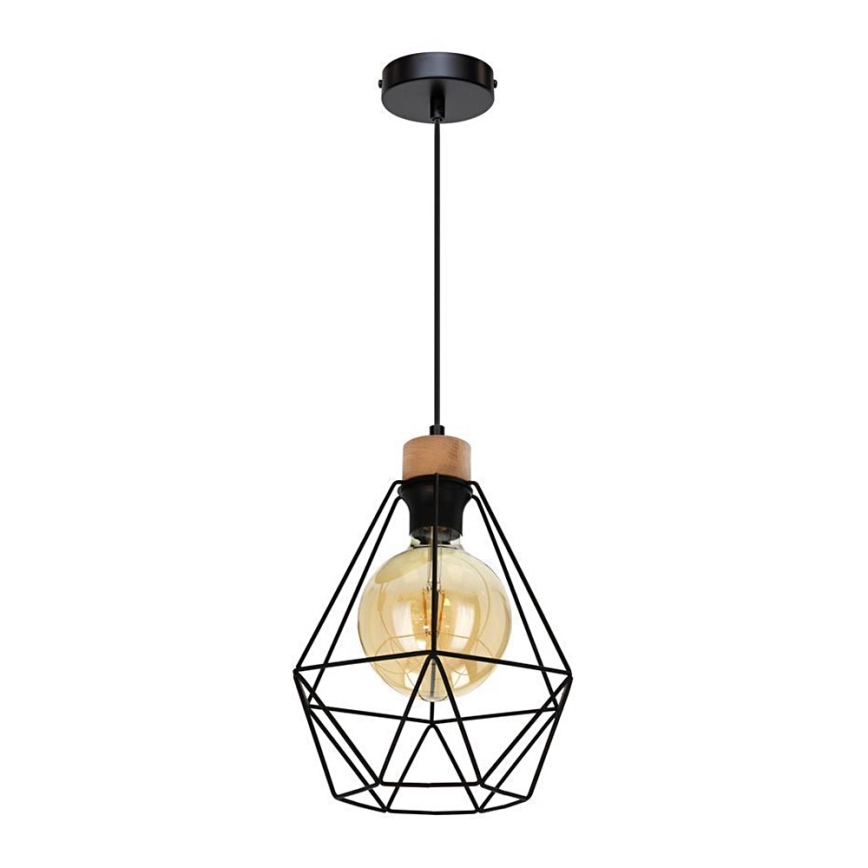 Hanglamp aan een koord DIAMENT 1xE27/60W/230V eiken