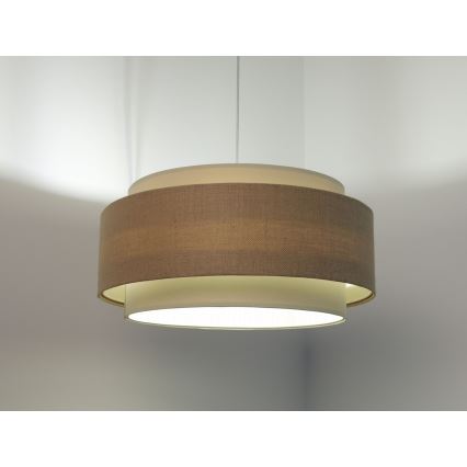 Hanglamp aan een koord DOBLO 1xE27/60W/230V beige/crème