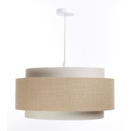 Hanglamp aan een koord DOBLO 1xE27/60W/230V beige/crème