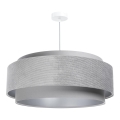 Hanglamp aan een koord DOBLO 1xE27/60W/230V d. 60 cm grijs/zilver