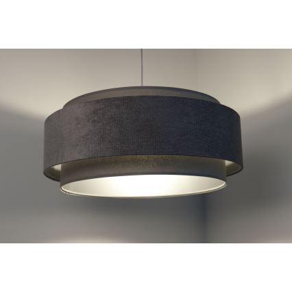 Hanglamp aan een koord DOBLO 1xE27/60W/230V d. 60 cm grijs/zilver