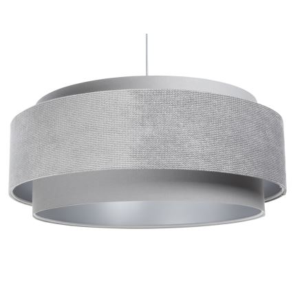 Hanglamp aan een koord DOBLO 1xE27/60W/230V d. 60 cm grijs/zilver