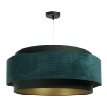 Hanglamp aan een koord DOBLO 1xE27/60W/230V diameter 60 cm groen/goud