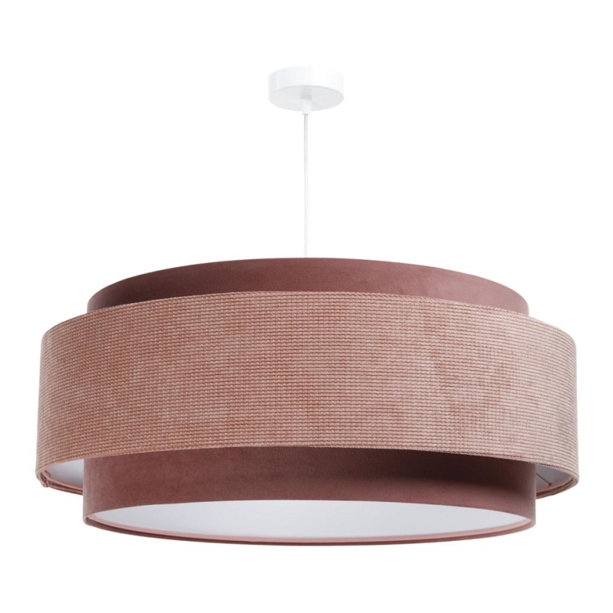 Hanglamp aan een koord DOBLO 1xE27/60W/230V diameter 60 cm roze/wit