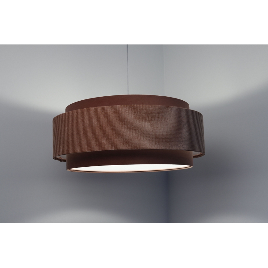 Hanglamp aan een koord DOBLO 1xE27/60W/230V diameter 60 cm roze/wit