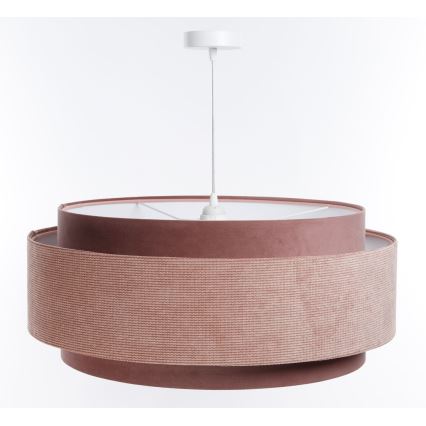 Hanglamp aan een koord DOBLO 1xE27/60W/230V diameter 60 cm roze/wit