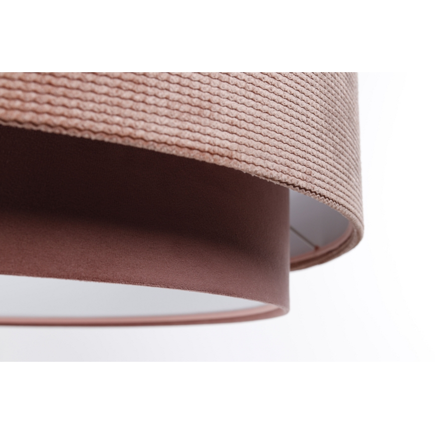 Hanglamp aan een koord DOBLO 1xE27/60W/230V diameter 60 cm roze/wit