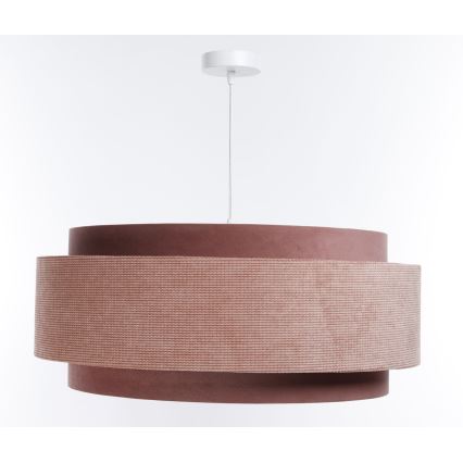 Hanglamp aan een koord DOBLO 1xE27/60W/230V diameter 60 cm roze/wit