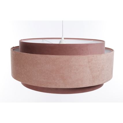 Hanglamp aan een koord DOBLO 1xE27/60W/230V diameter 60 cm roze/wit