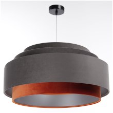 Hanglamp aan een koord DOBLO 1xE27/60W/230V grijs/oranje