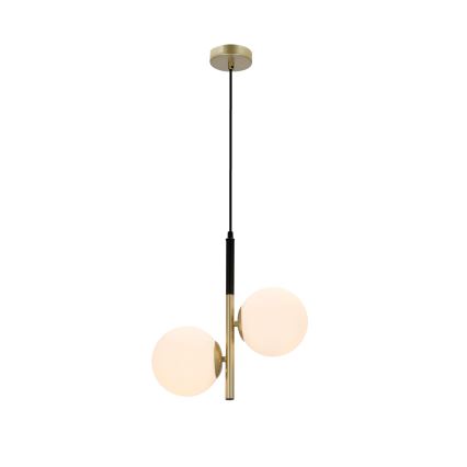 Hanglamp aan een koord DUO 2xE14/40W/230V gouden/zwart