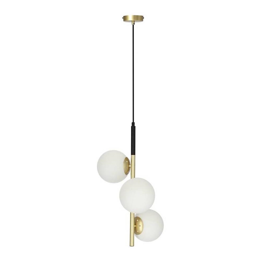 Hanglamp aan een koord DUO 3xE14/40W/230V gouden/zwart