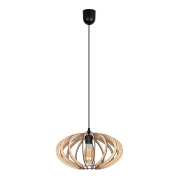 Hanglamp aan een koord EARTH 1xE27/60W/230V zwart/beige