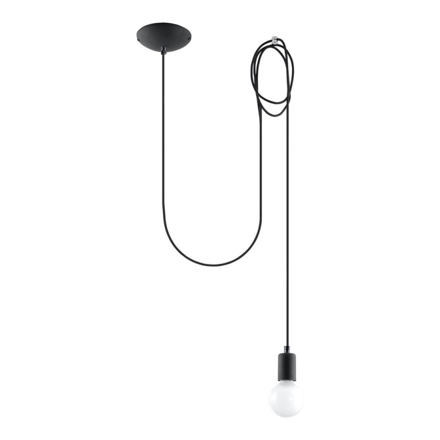 Hanglamp aan een koord EDISON 1 1xE27/60W/230V spin zwart