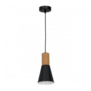 Hanglamp aan een koord EDMON 1xE27/60W/230V zwart