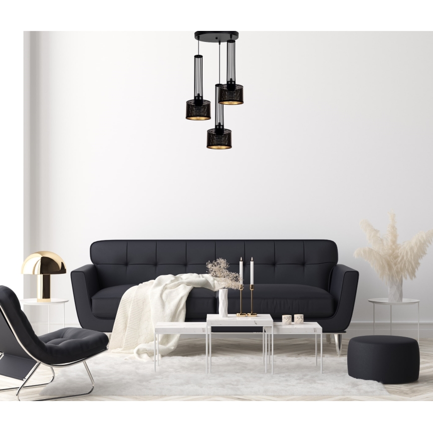 Hanglamp aan een koord ELIS 3xE27/60W/230V diameter 40 cm
