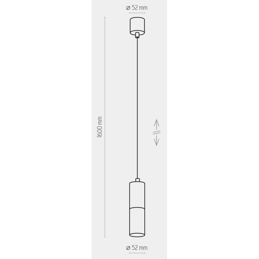 Hanglamp aan een koord ELIT 1xGU10/10W/230V zwart