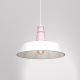 Hanglamp aan een koord ENZO 1xE27/60W/230V wit/roze