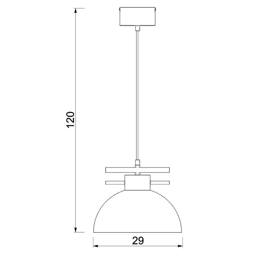 Hanglamp aan een koord ESTATE 1xE27/15W/230V blauw