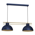 Hanglamp aan een koord ESTATE 2xE27/15W/230V blauw