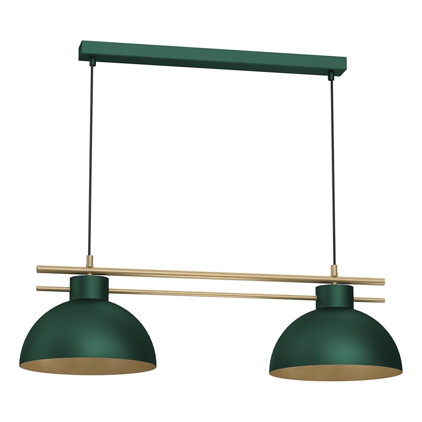 Hanglamp aan een koord ESTATE 2xE27/15W/230V groen