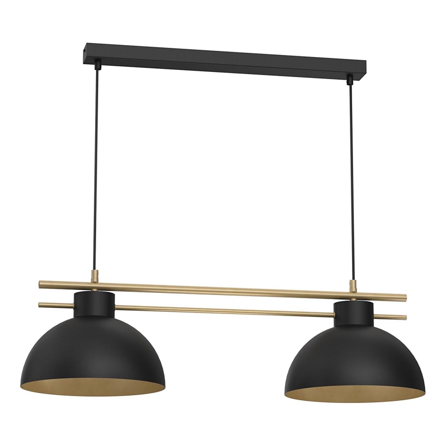Hanglamp aan een koord ESTATE 2xE27/15W/230V zwart