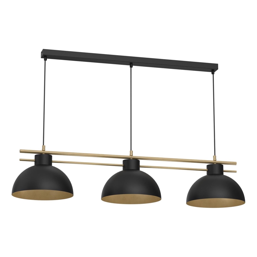 Hanglamp aan een koord ESTATE 3xE27/15W/230V zwart