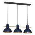 Hanglamp aan een koord ESTATE MINI 3xE27/15W/230V blauw