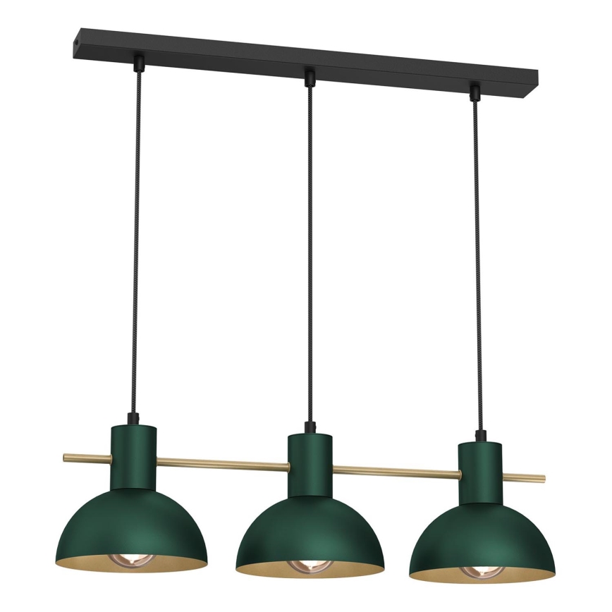 Hanglamp aan een koord ESTATE MINI 3xE27/15W/230V groen