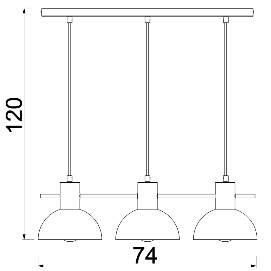 Hanglamp aan een koord ESTATE MINI 3xE27/15W/230V groen