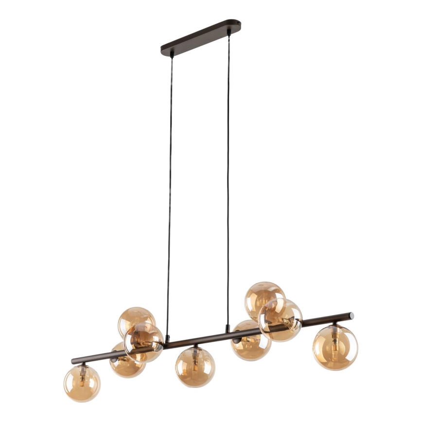 Hanglamp aan een koord ESTERA 9xG9/6W/230V bruin/gerookt beige