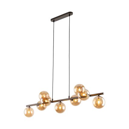 Hanglamp aan een koord ESTERA 9xG9/6W/230V bruin/gerookt beige