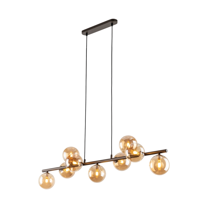Hanglamp aan een koord ESTERA 9xG9/6W/230V bruin/gerookt beige