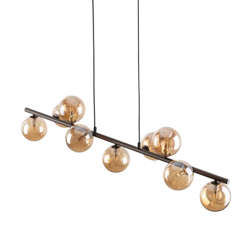 Hanglamp aan een koord ESTERA 9xG9/6W/230V bruin/gerookt beige