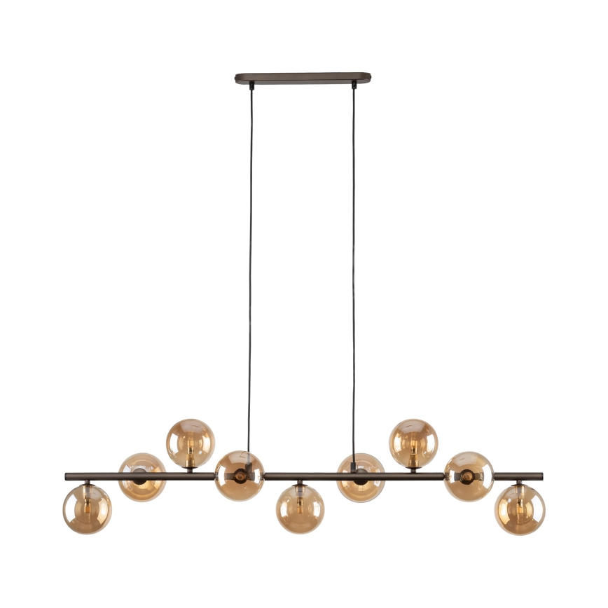 Hanglamp aan een koord ESTERA 9xG9/6W/230V bruin/gerookt beige