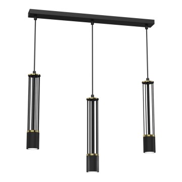 Hanglamp aan een koord ESTILO 3xGU10/40W/230V zwart