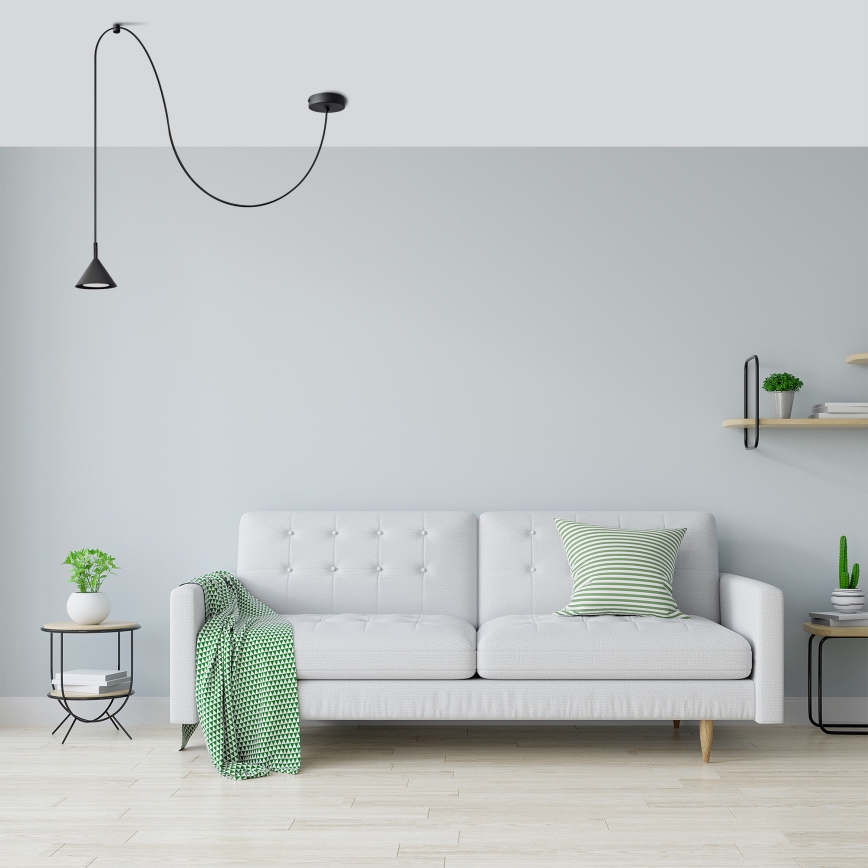 Hanglamp aan een koord ETNA 1xGX53/15W/230V zwart