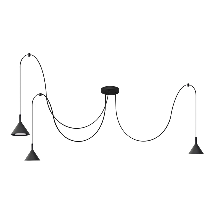 Hanglamp aan een koord ETNA 3xGX53/10W/230V spin zwart
