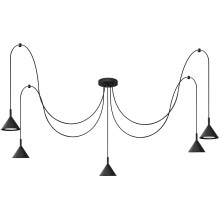 Hanglamp aan een koord ETNA 5xGX53/15W/230V zwart