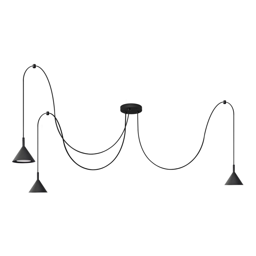 Hanglamp aan een koord ETNA LONG 3xGX53/10W/230V spin zwart