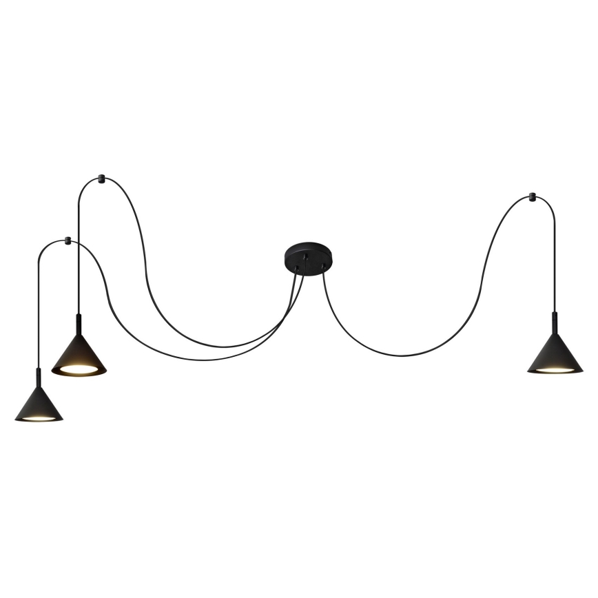 Hanglamp aan een koord ETNA LONG 3xGX53/10W/230V spin zwart