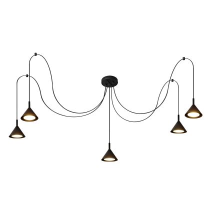 Hanglamp aan een koord ETNA LONG 5xGX53/15W/230V spin zwart