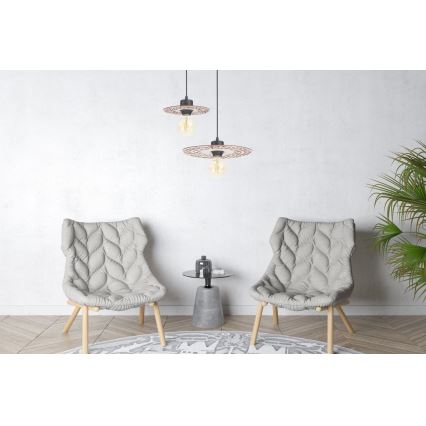 Hanglamp aan een koord FALCO 1xE27/60W/230V diameter 20 cm beige