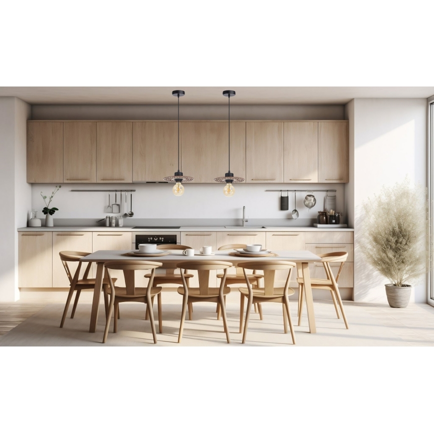 Hanglamp aan een koord FALCO 1xE27/60W/230V diameter 20 cm beige