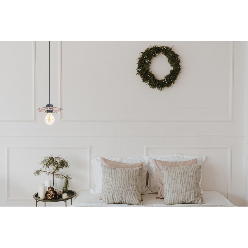 Hanglamp aan een koord FALCO 1xE27/60W/230V diameter 20 cm beige