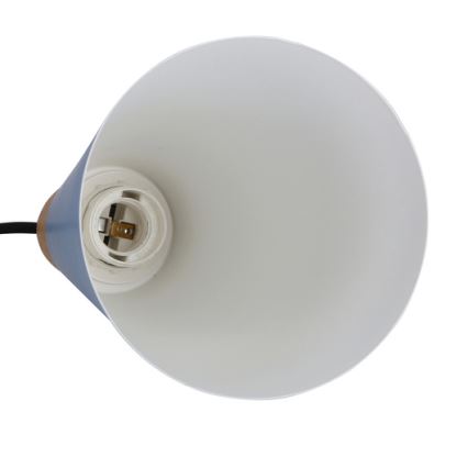 Hanglamp aan een koord FARO 1xE27/40W/230V blauw/beuken