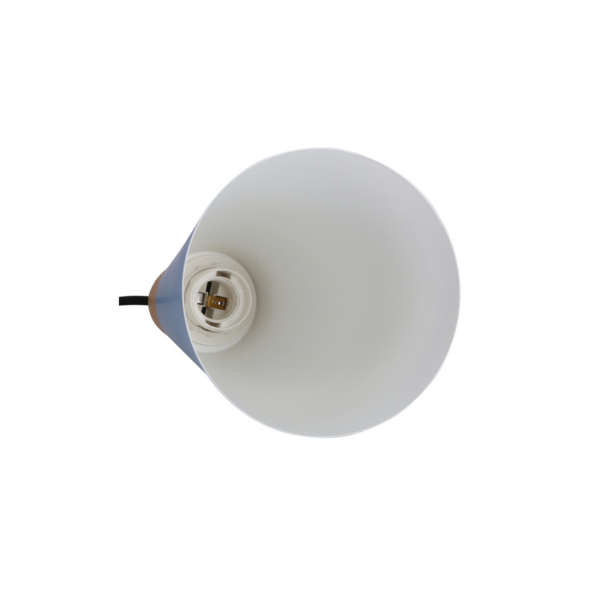Hanglamp aan een koord FARO 1xE27/40W/230V blauw/beuken