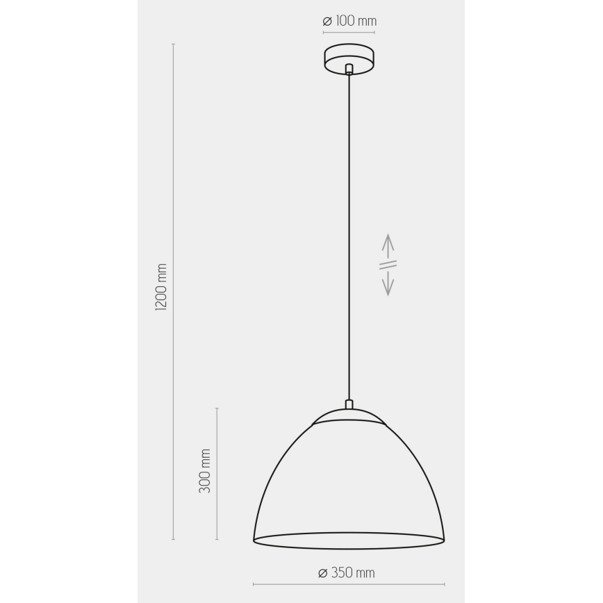 Hanglamp aan een koord FARO 1xE27/60W/230V grijs