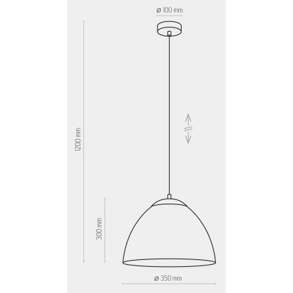 Hanglamp aan een koord FARO 1xE27/60W/230V wit