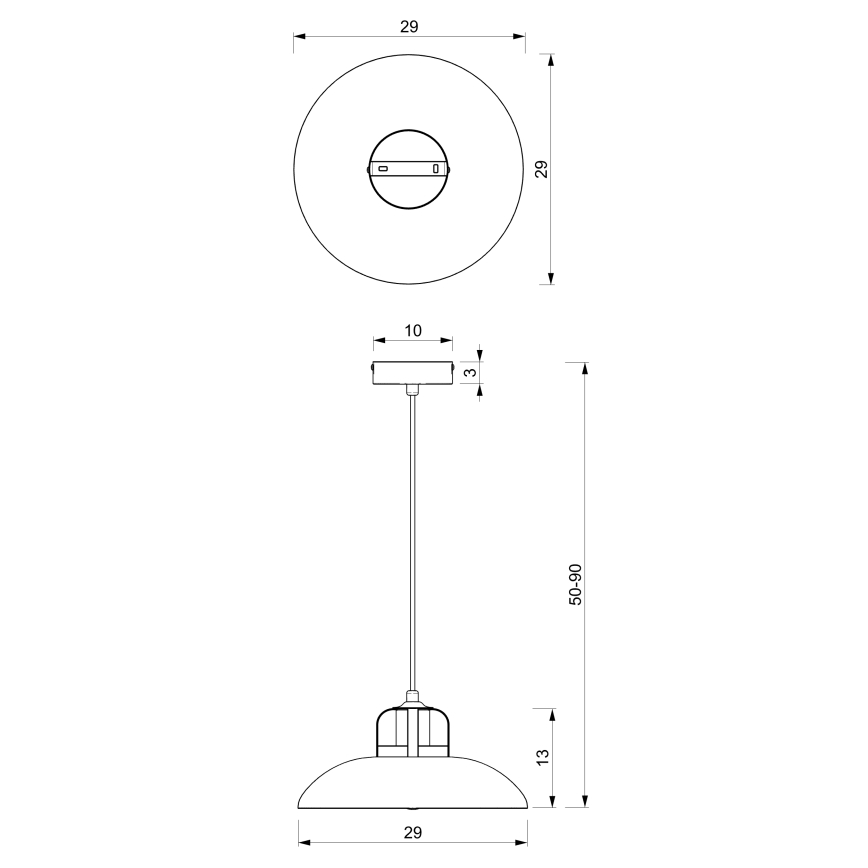 Hanglamp aan een koord FELIX 1xE27/60W/230V blauw